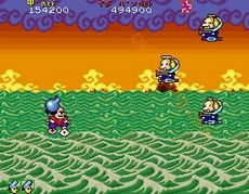 une photo d'Ã©cran de Pistol Daimyo No Bouken sur Arcade